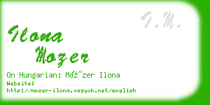 ilona mozer business card